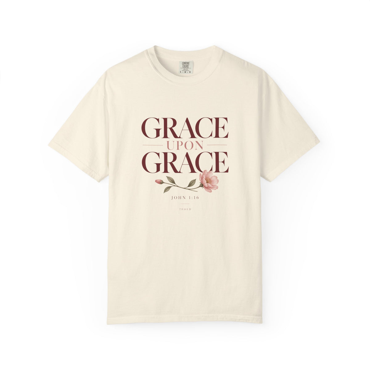 Grace Upon Grace Floral Heavyweight Tee | 7Fold