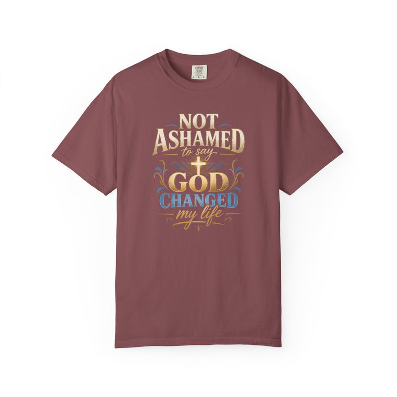 Not Ashamed — God Changed My Life Heavyweight Tee | 7Fold