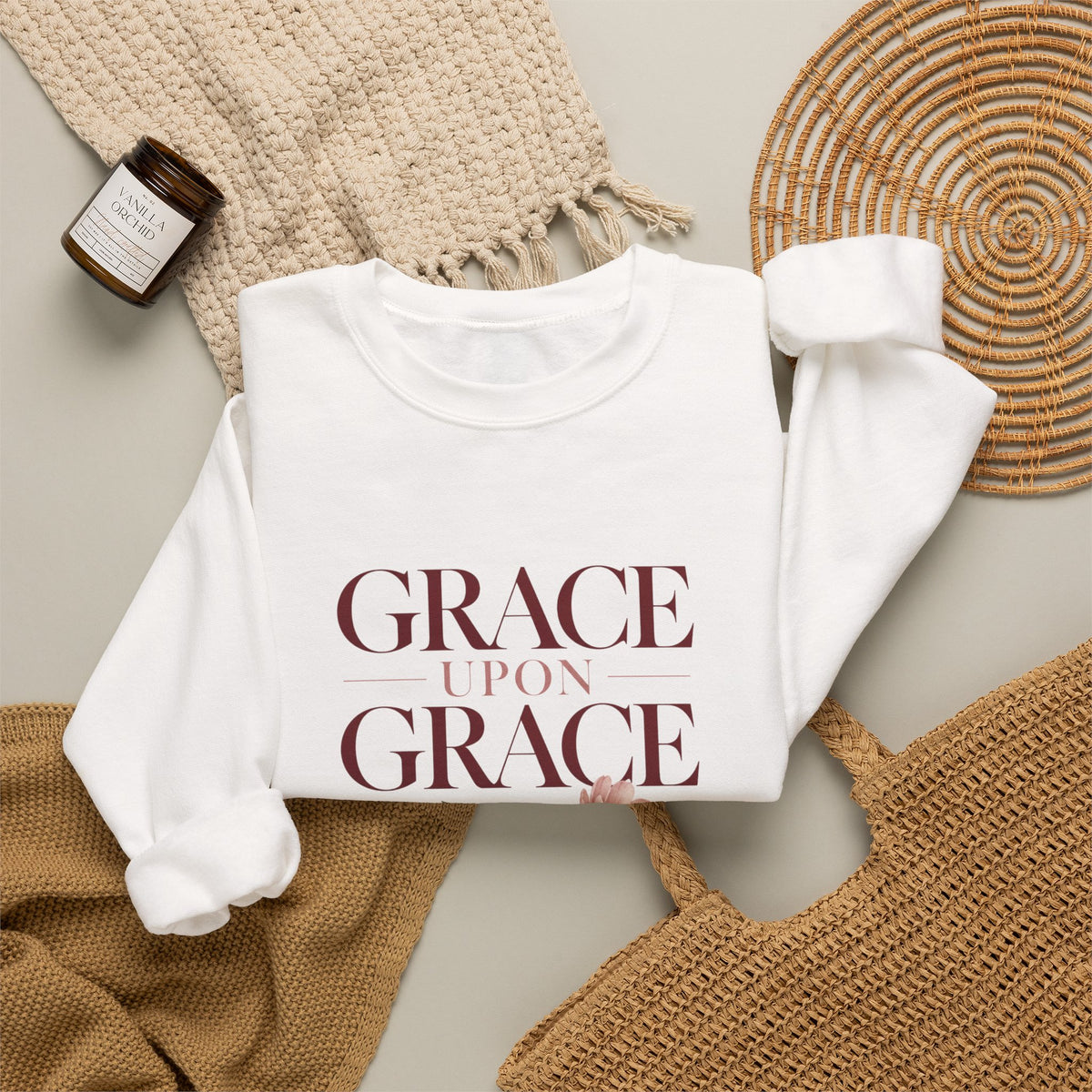 Grace Upon Grace Floral Crewneck | 7Fold