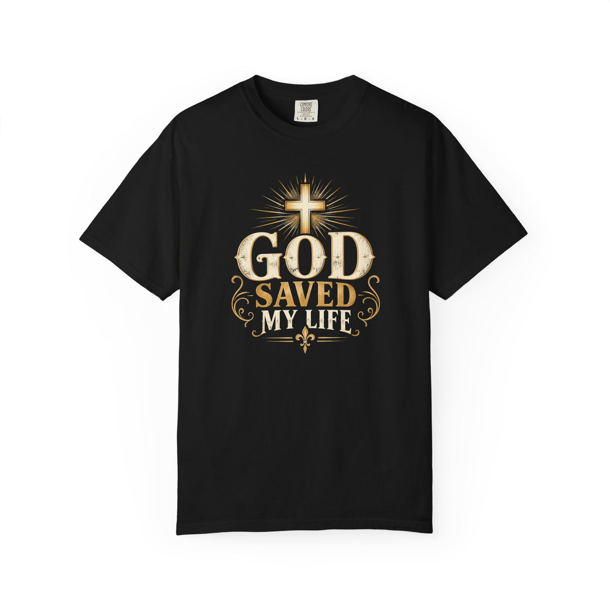 God Saved My Life Cross Heavyweight Tee | 7Fold