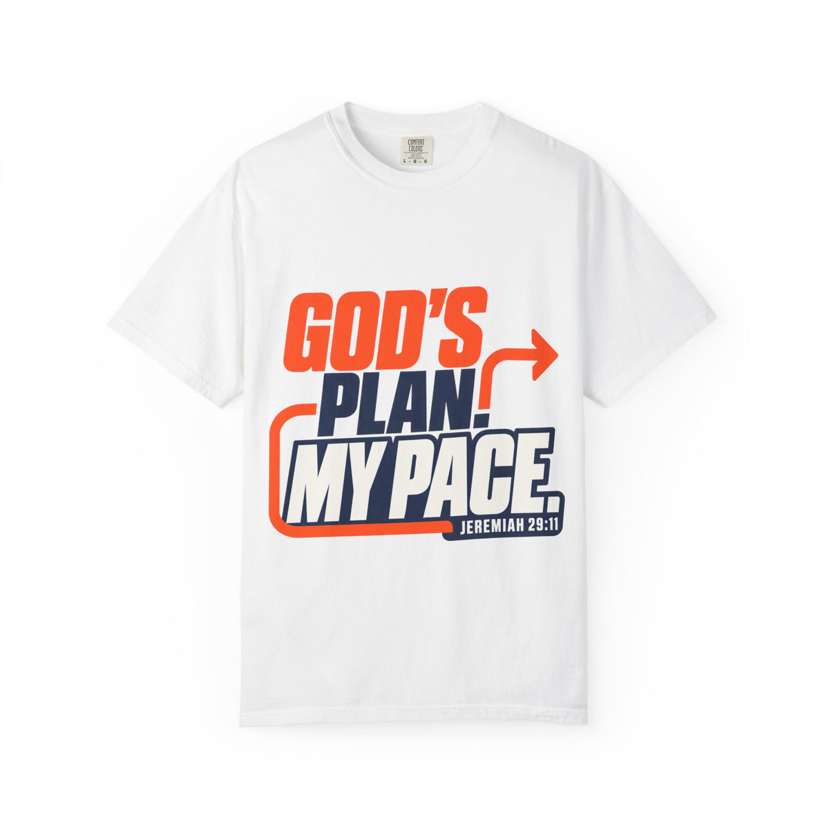 God’s Plan. My Pace. Garment-Dyed Tee | 7Fold