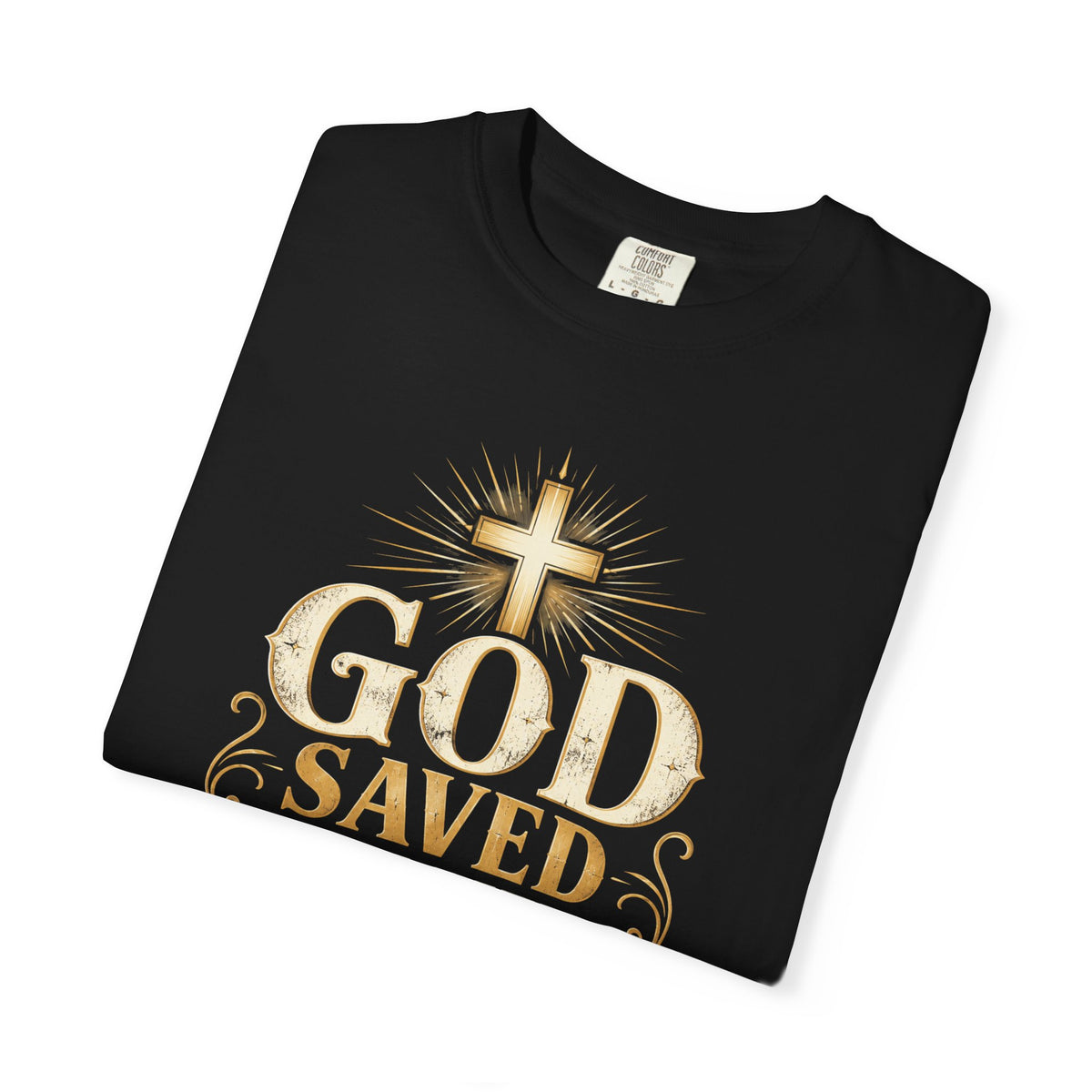 God Saved My Life Cross Heavyweight Tee | 7Fold