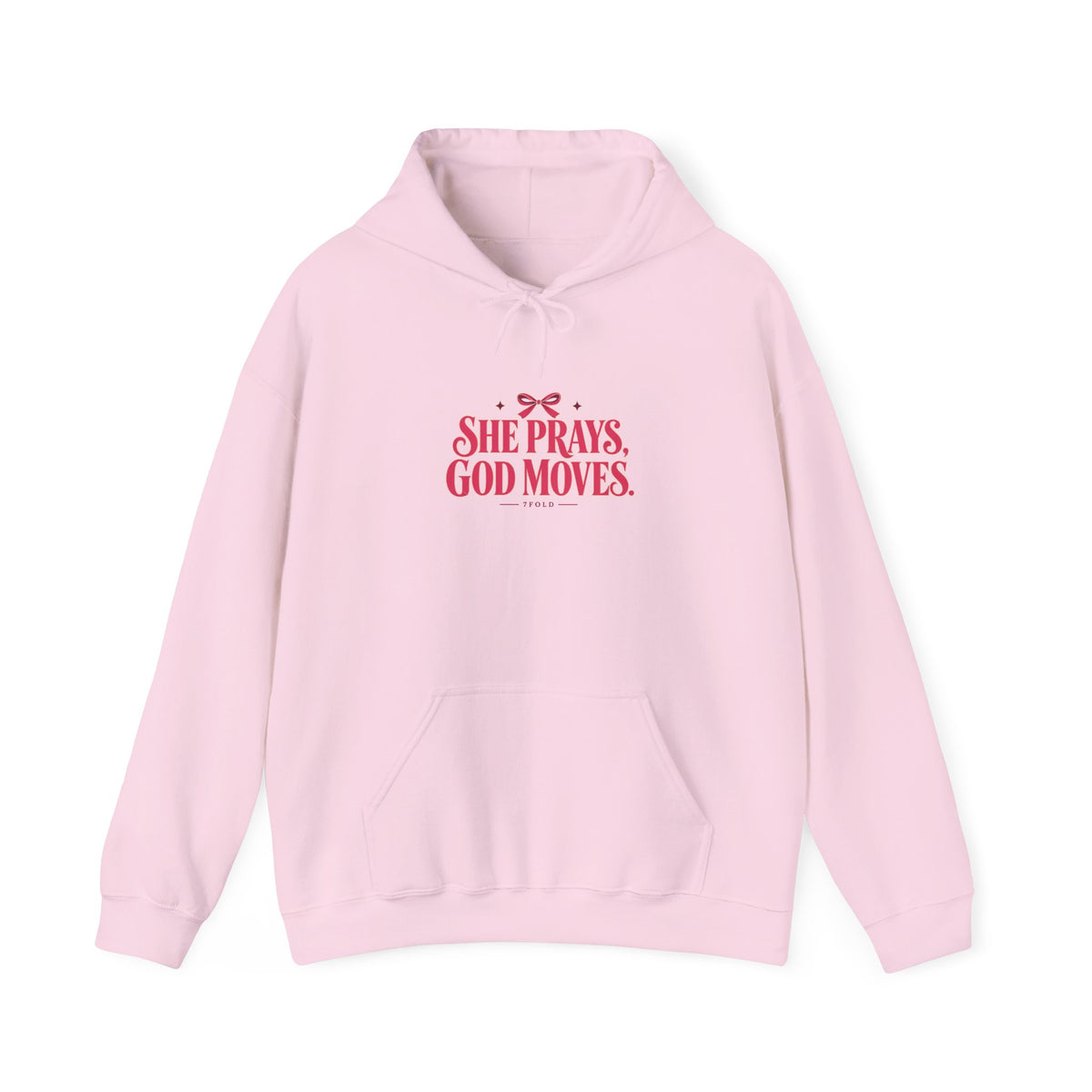 She Prays, God Moves Bow Hoodie | 7Fold