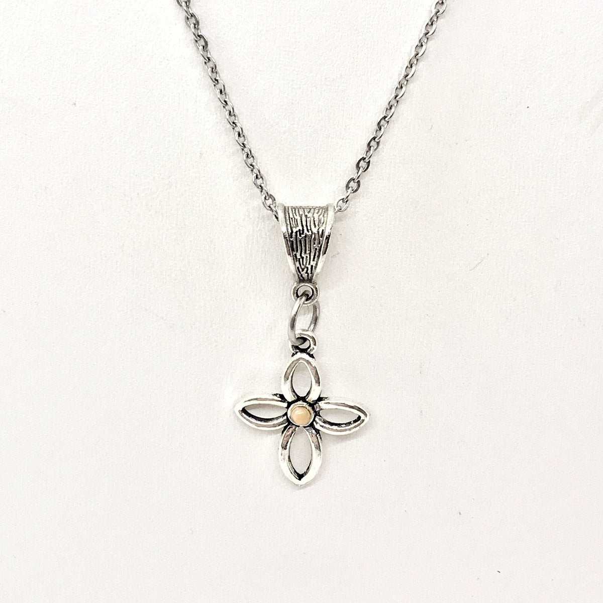 Mustard Seed Cross Pendant & Necklace | Matthew 17:20