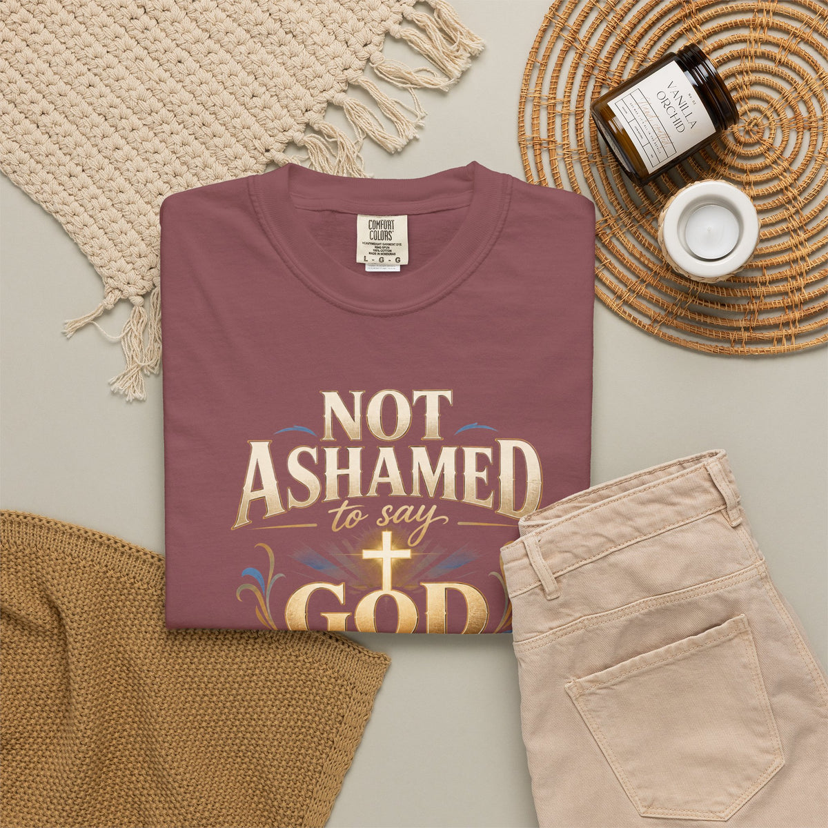 Not Ashamed — God Changed My Life Heavyweight Tee | 7Fold