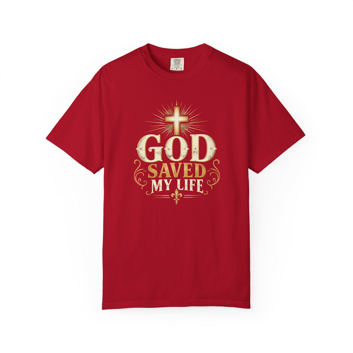 God Saved My Life Cross Heavyweight Tee | 7Fold