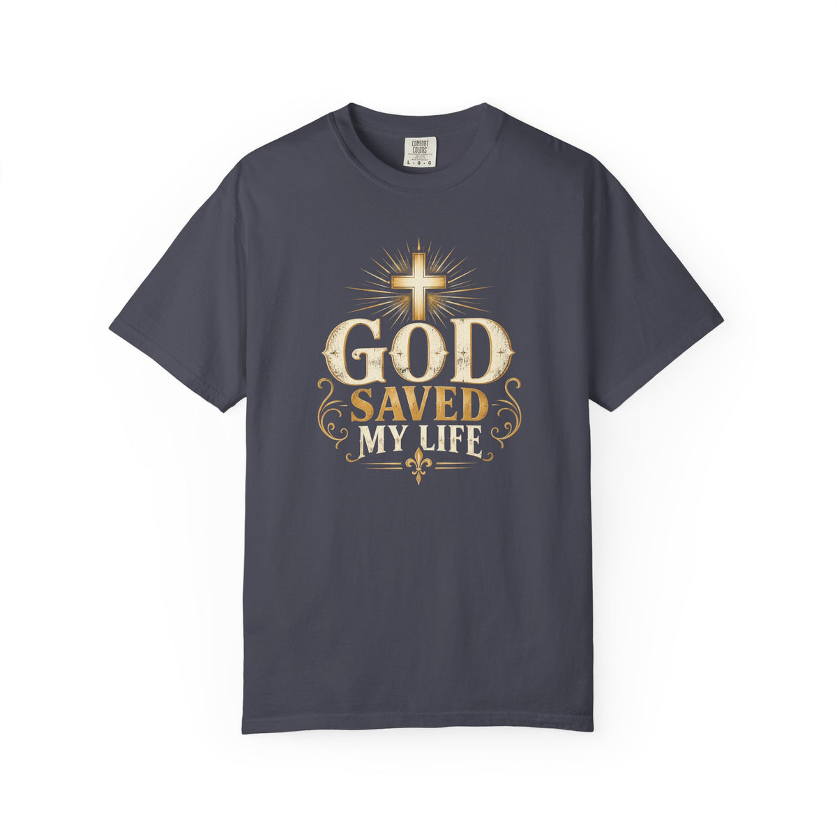 God Saved My Life Cross Heavyweight Tee | 7Fold