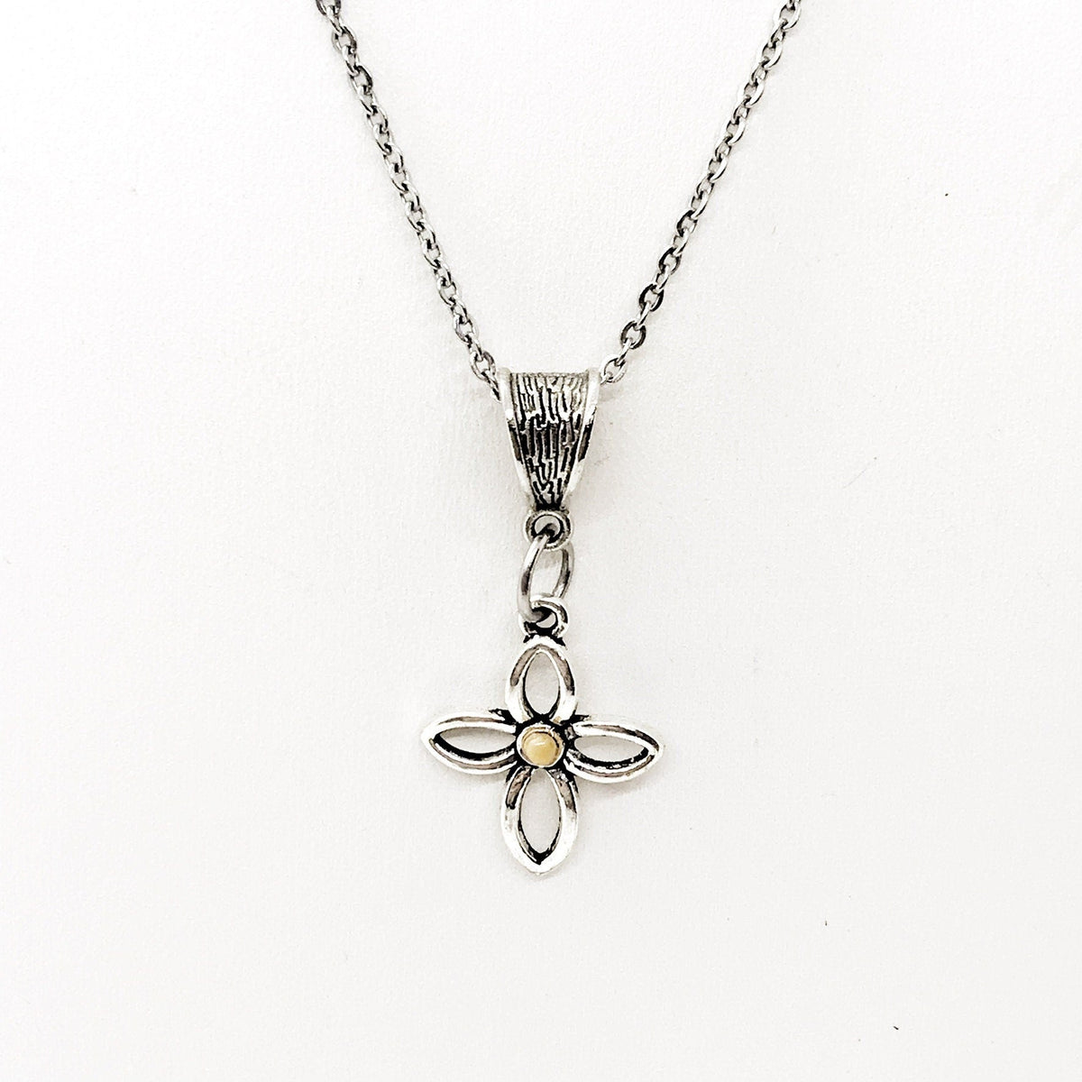 Mustard Seed Cross Pendant & Necklace | Matthew 17:20